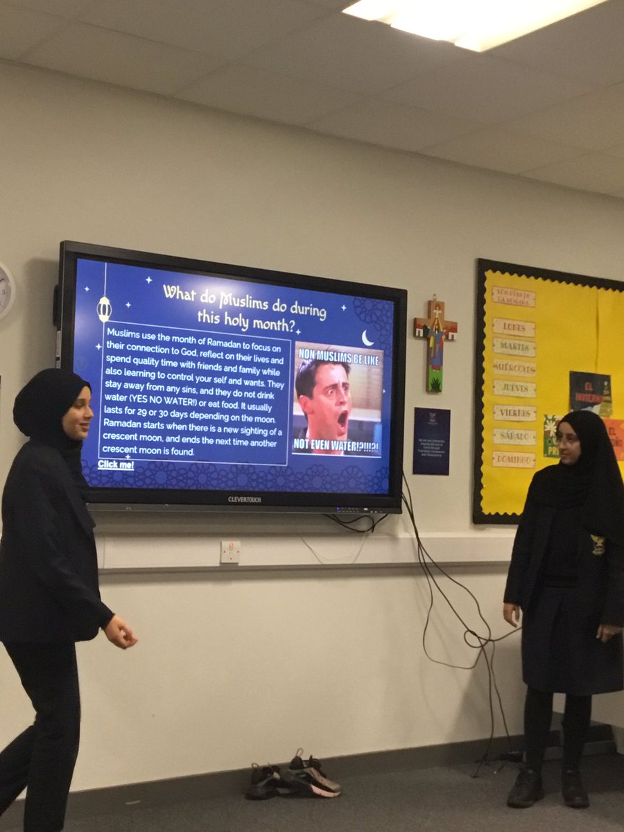 abblanchschool's tweet photo. With Ramadan around the corner, over 100 students in our school community will be observing 29/30 days of fasting. Rahaf in Year 9 and Rahaf in Year 10 will be talking about what this means to them and to Muslims around the world. Great session informing us of this sacred month. https://t.co/UuWCifpwiW