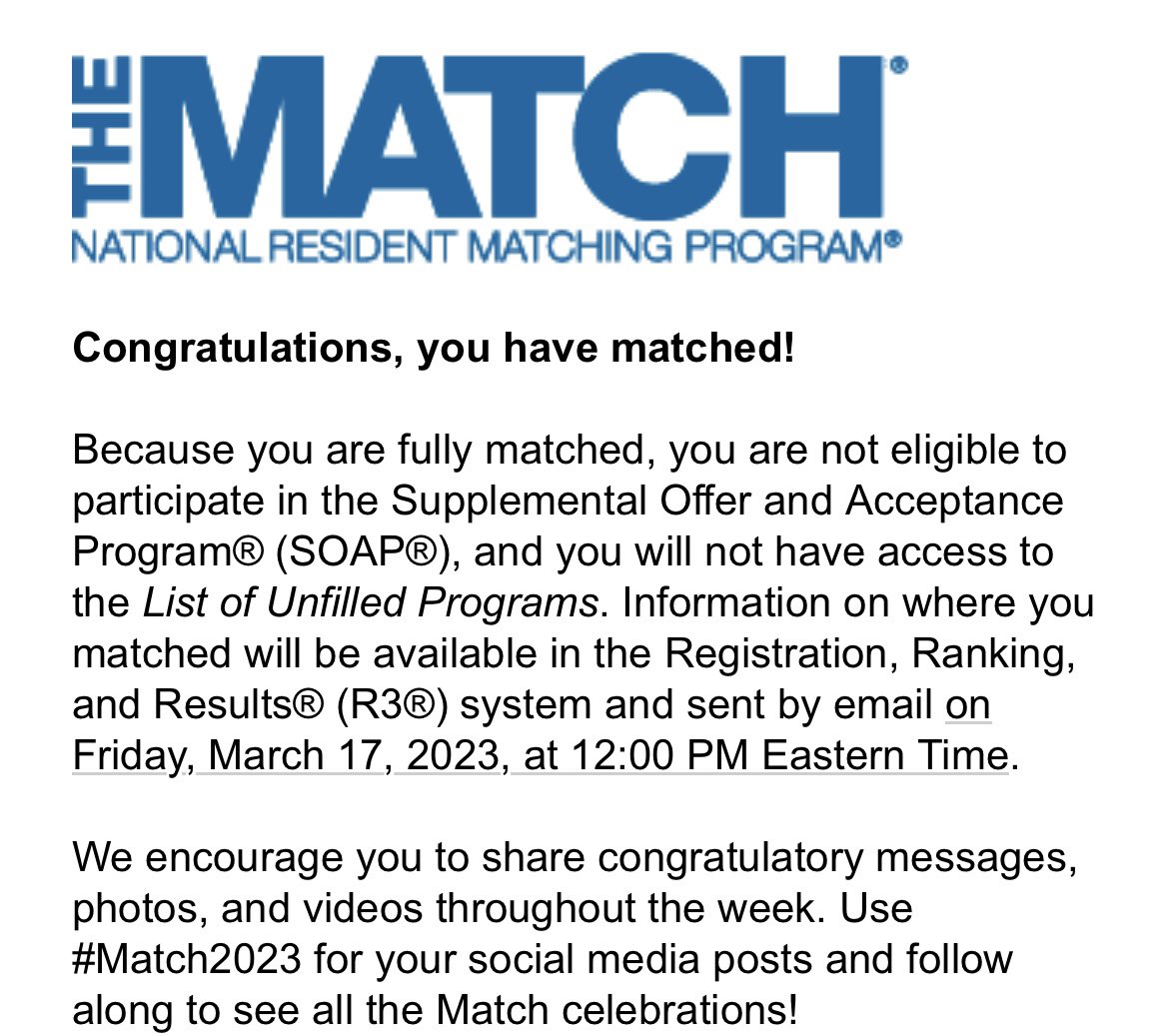 Lets gooo. Growing up, I hated when our parents dressed us the same but this is a MATCH that I’ll take! Blessed to be continuing the next step of my journey with my twin bro! #Match2023 @Twinmed24