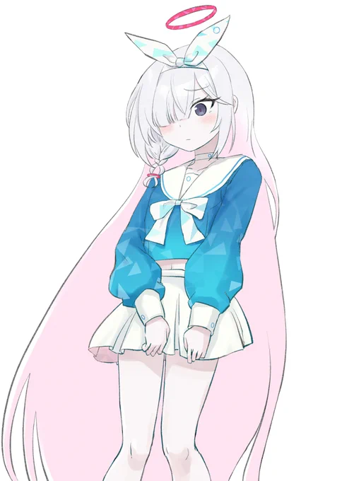 先輩のスカート丈に困惑するプラナちゃん#ブルアカ 