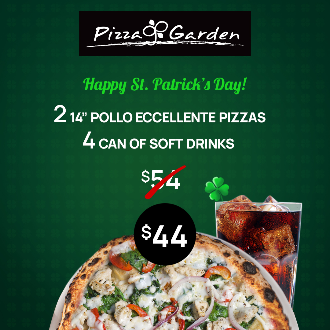 pizzagarden_'s tweet photo. Get ready to feel lucky this St. Patrick's Day with our amazing deal! ๐๐
Visit our website to learn more: https://t.co/G2tKFS4DZ1
#PizzaGarden #StPatricksDayDeal #PizzaLovers #LuckOfTheIrish #FoodieGram #StPatricksDay #PizzaDeal #vancouver #pizzalover #bc #canada #pizzeria https://t.co/qPr988e44E
