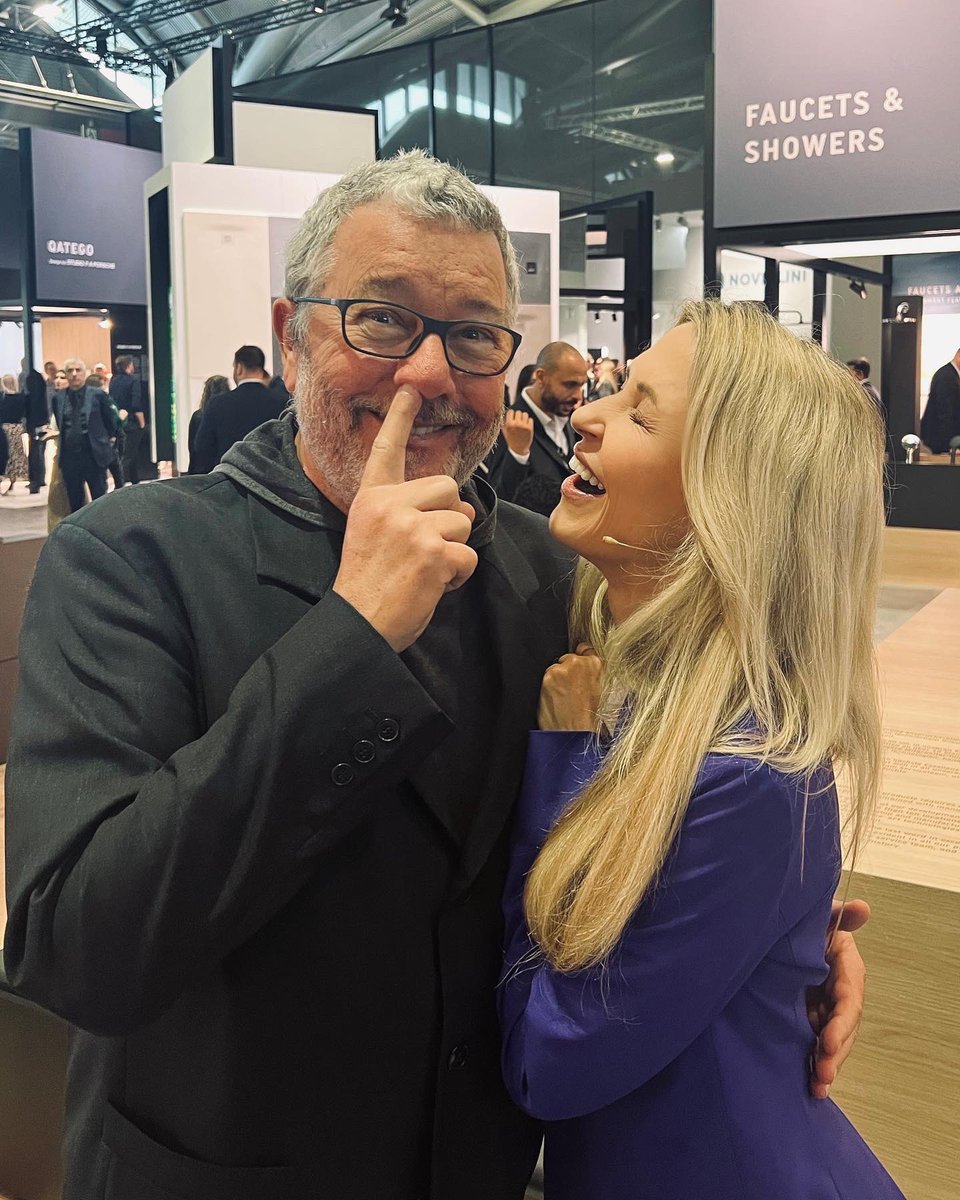 What an honor to meet and talk to star designer Philippe Starck today…
He was part of an exclusive panel talk about the new  <a href="/Duravit/">Duravit</a>  Artisan Lines at the ISH in Frankfurt. 
#philippestarck #design