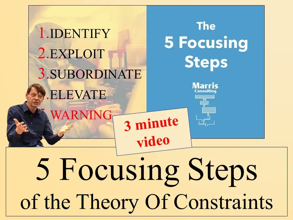 PMarris's tweet photo. The 5 Focusing Steps of the Theory of Constraints. A 2’40 sec summary.
https://t.co/cp646rNbpe
#theoryofconstraints #goldratt #5focusingsteps https://t.co/yCAdm14vxN