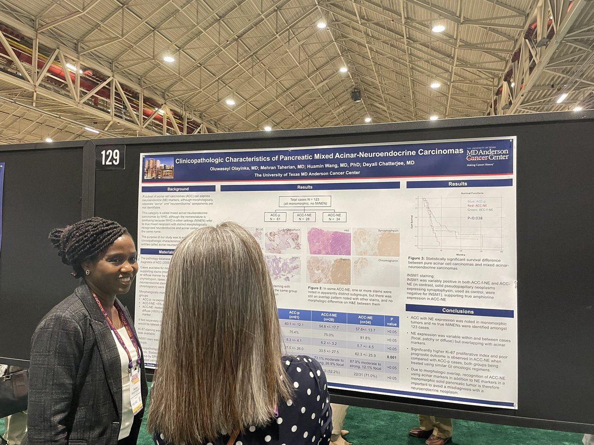#Uscap2023 Dr. Olayinka from our GI pathology group presenting the features of pancreatic mixed afinar-neuroendocrine carcinomas