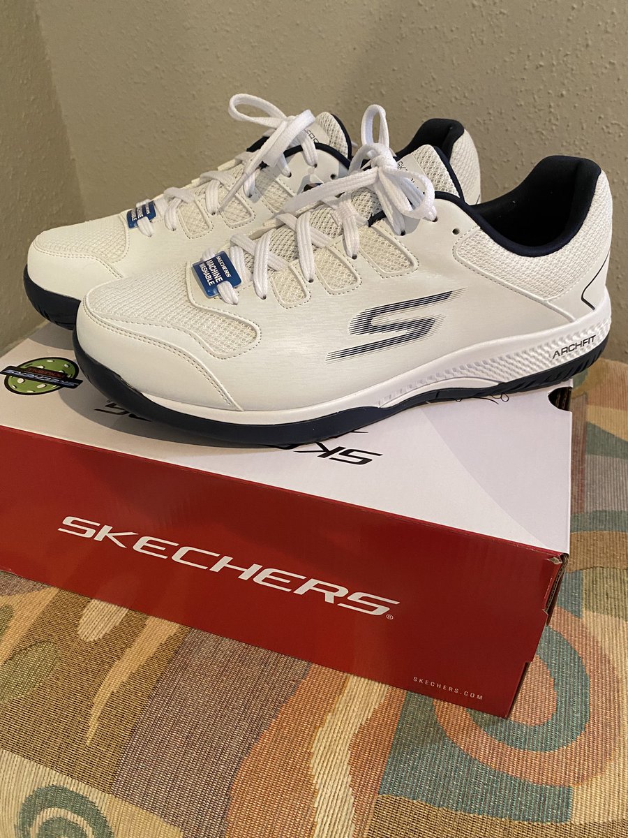 Been hoping <a href="/SKECHERSUSA/">SKECHERS USA</a> would finally start making #tennis shoes. Hadn’t happened yet, but they did the next best thing with these Viper Court shoes for #pickleball. I can attest that they are my best shoes for tennis now, by far.