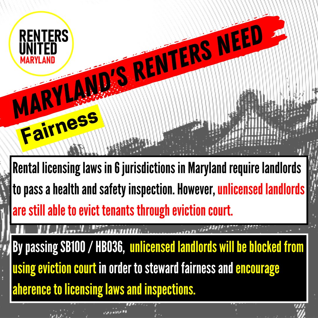 rentersuniteMD's tweet image. 🧵Tues 3/14 @MaryLehman_D1's HB36 to stop illegally operating landlords from evicting people will be on the House floor. 📢NO NEW AMENDMENTS📢

We've compromised TONS but some wanna make it harder for tenants to defend themselves. Counting on @SpeakerAJones to resist! #MDGA23 1/