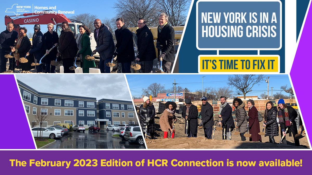 The February edition of The Homes and Community Renewal Connection newsletter is now available! conta.cc/3ylXQRN Sign up to stay up-to-date on HCR’s programs, funding availability and announcements.