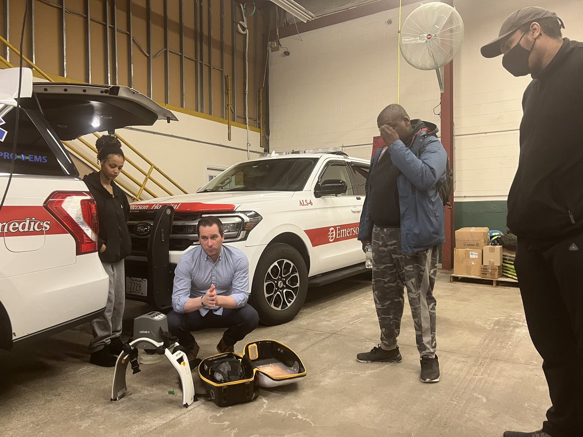 MayorsProgram's tweet photo. We had such a great visit at @ProEMSCambridge with our Next Up group last week! We loved seeing the different training areas &amp; the exciting equipment they use- we even got to go inside an ambulance truck! Thank you Pro EMS for hosting us &amp; for all that you do for our community! https://t.co/aY19V4NgF3