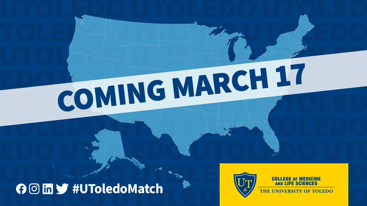 🚀 HAPPY MATCH WEEK! 🚀 
Congratulations to all of our fourth-year medical students who matched this morning. Can't wait until Friday to see where everyone is headed! Share in the excitement all week with #UToledoMatch and at utoledo.edu/med/match. 
#Match2023 <a href="/TheNRMP/">NRMP®</a>