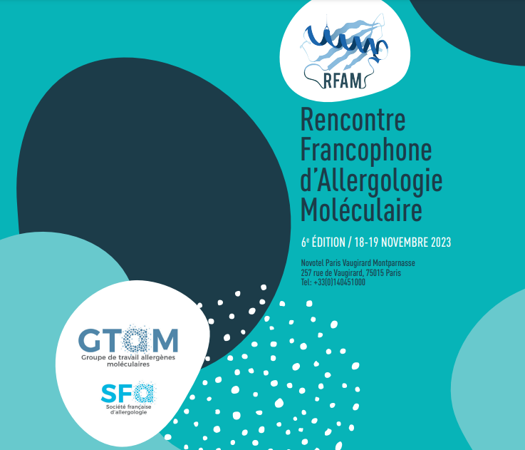📅  A VOS AGENDAS : RFAM, les 18 et 19 novembre 2023 à Paris !

Notre groupe de travail sur allergènes moléculaires vous convie à la 6ème édition de la Rencontre Francophone d’Allergologie Moléculaire.

Programme &amp; inscriptions 👇 
sfa.lesallergies.fr/evenements/ren…