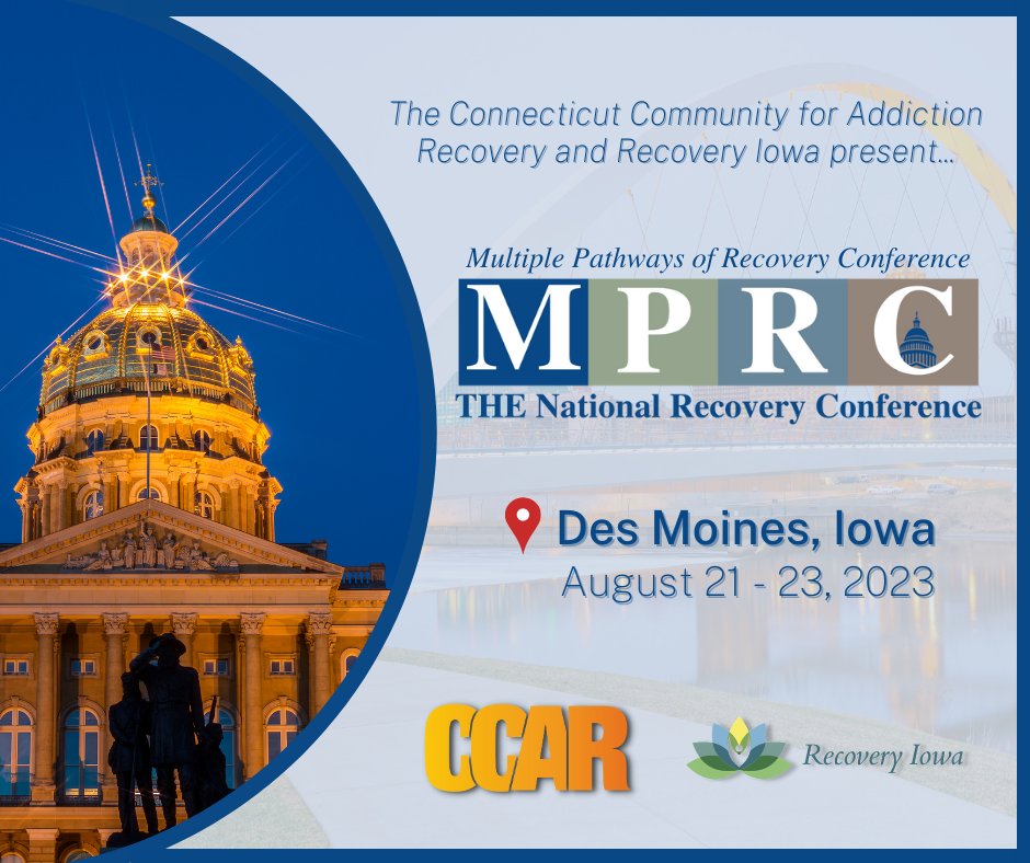 CCAR4Recovery's tweet photo. CCAR and Recovery Iowa are thrilled to announce - The Multiple Pathways of Recovery Conference in Des Moines, Iowa ๐๐
Our National Call for Presenters for #MPRCIA2023 is LIVE! Submit your proposal before April 14th: https://t.co/xkJDx7ipMp
#recoveryconference https://t.co/8WXfArc7cM