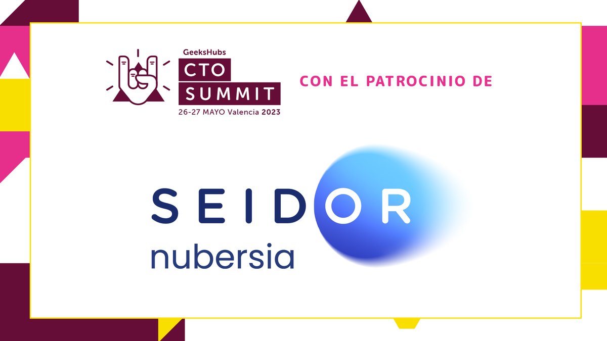Nos hace muy felices contar con <a href="/nubersia/">SEIDOR_Nubersia</a> un año más como sponsor del #CTOSummit y aún más en su reciente incorporación a la consultora tecnológica <a href="/seidor/">SEIDOR</a>.🤩 Enhorabuena por esta nueva etapa y y GRACIAS por seguir apoyando y creyendo en nuestro evento. 💜 ctosummit.geekshubs.com