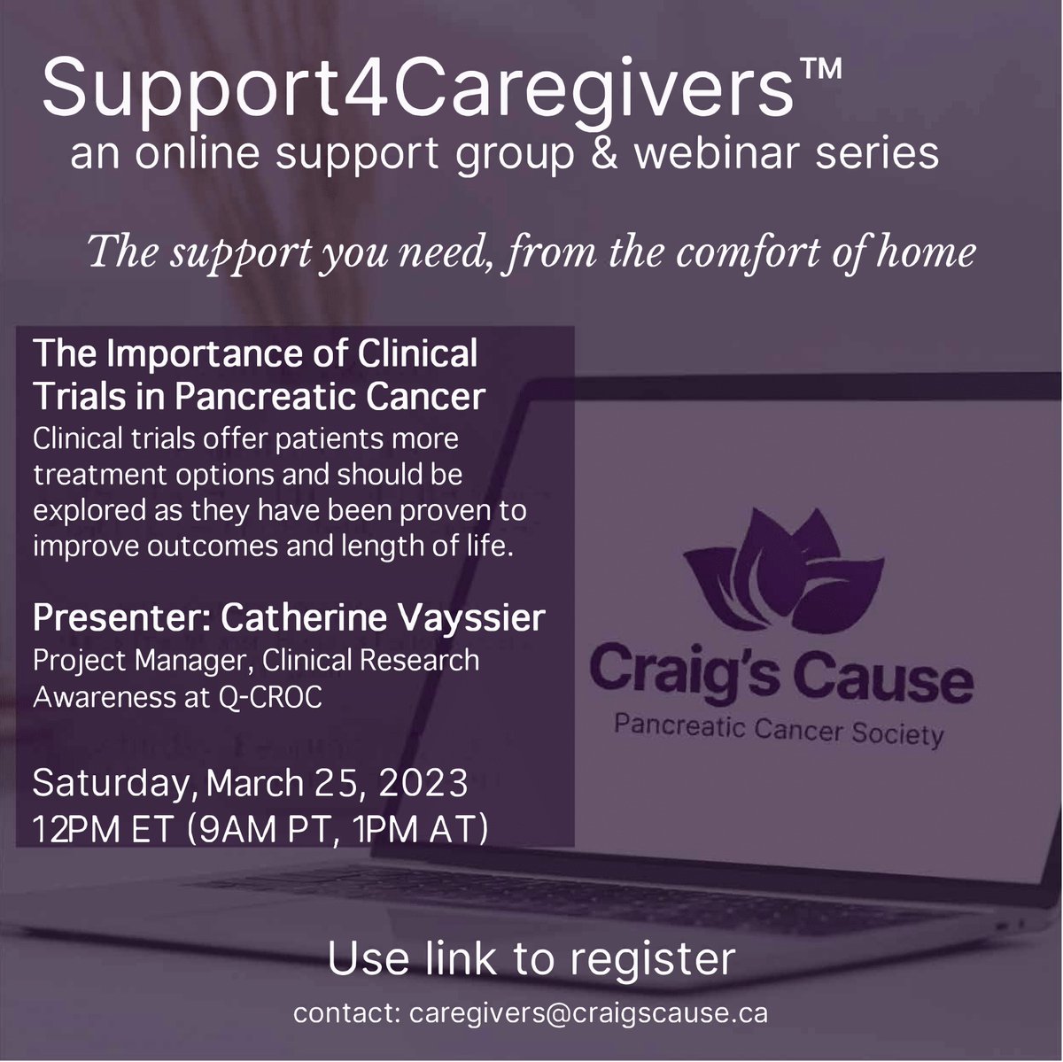 Craig's Cause Pancreatic Cancer Society tweet media