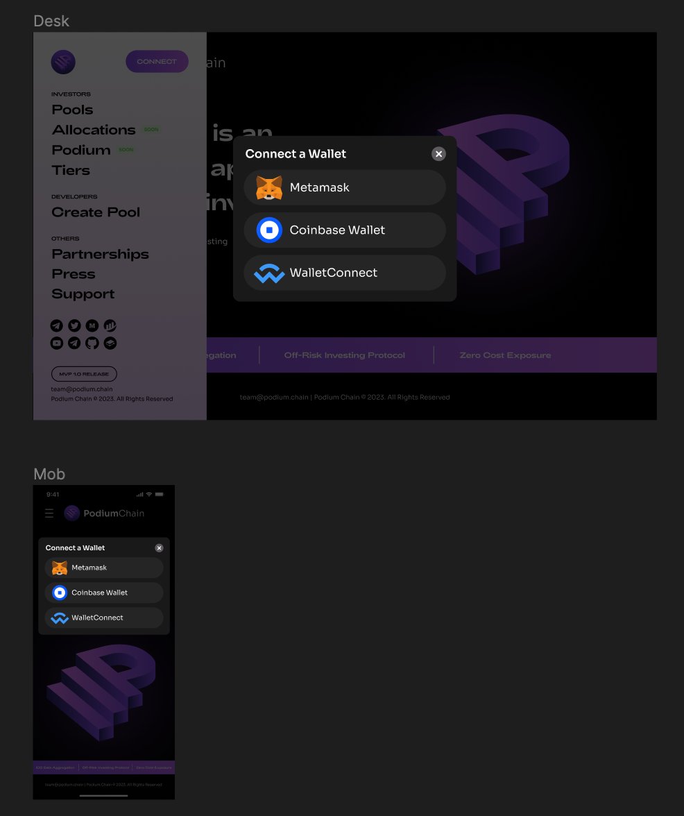 PodiumCommunity's tweet photo. As the workweek begins at Podium Network, we are busy adding a personalized user interface to our decentralized application (dapp). When a POD holder logs in to register, they will be welcomed with a customized wallet connection design rather than a generic one. #POD $PODIUM https://t.co/RXrp2rUls6