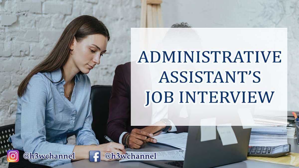 H3W_channel's tweet image. Watch our newest video to know how to answer ‘What do you believe is the most challenging part of the Administrative Assistant role?’ job interview question - youtu.be/c6PAw1Hw9Cw
#AdministrativeAssistant #officeassistant #jobinterviewanswers #jobinterview