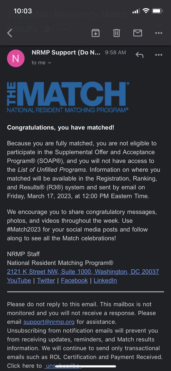 Here to celebrate this win 🙌🏿🏆. Very grateful that I get to become a neurologist 🧠. Wow… just, wow! #nmatch2023 #Match2023