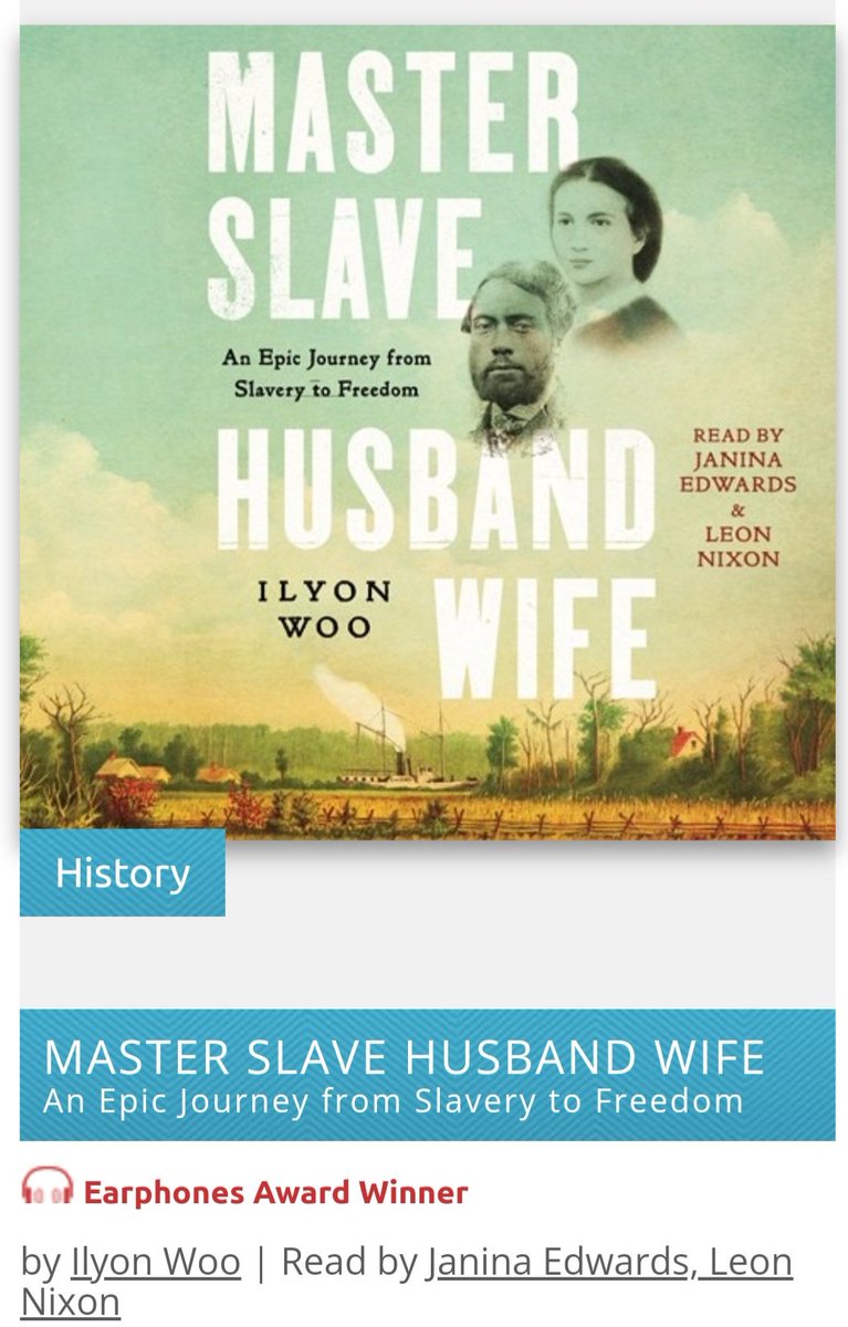 This is an incredible story!  

Husband and Wife pose as Master and Slave to escape to freedom.

Thanks @AudioFileMag for the Review and the Earphones Award.

I really hope you listen to us tell this amazing, true story.

#audiobooks #EarphonesAward

audiofilemagazine.com/reviews/read/2…