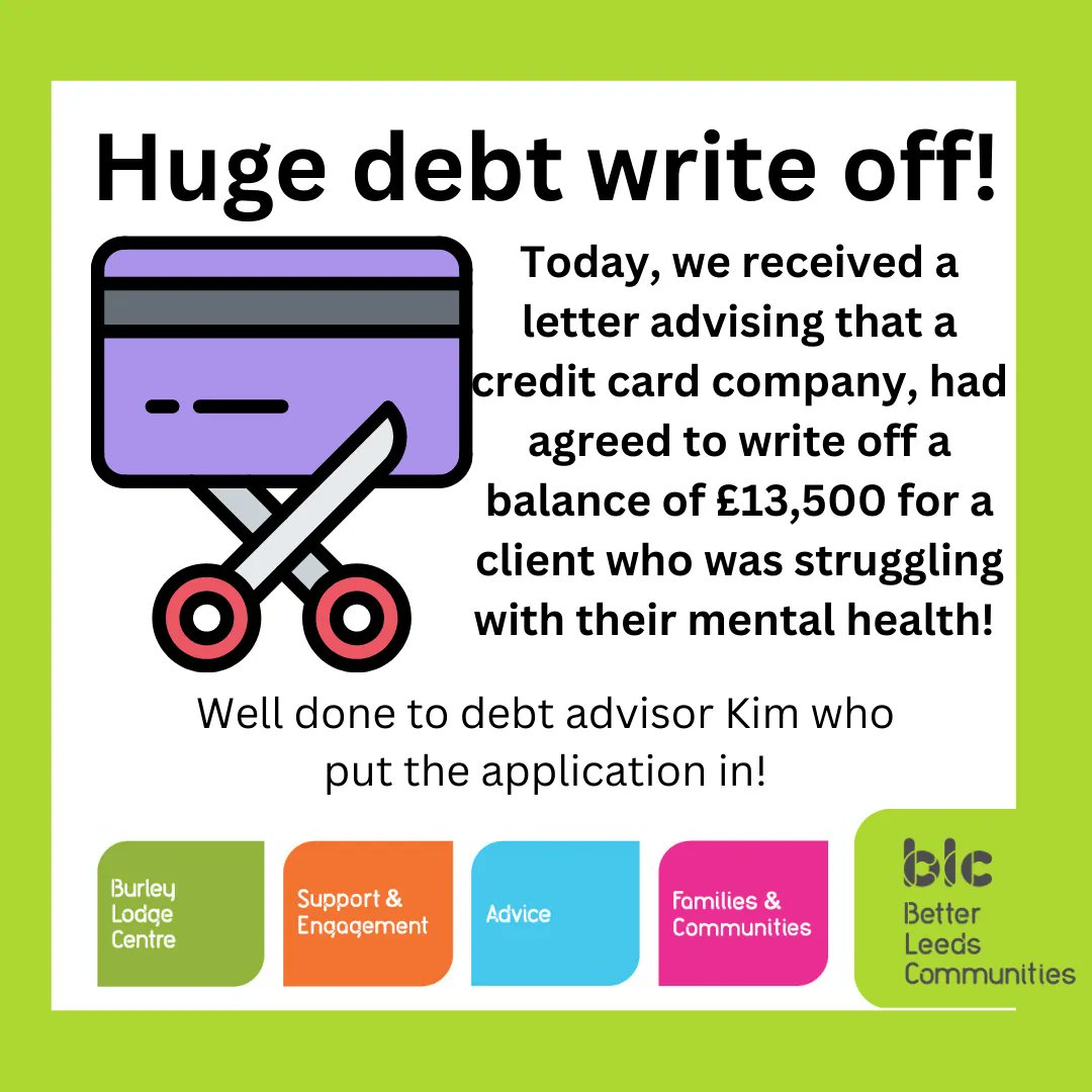 How good is it to kick off the week with this good news?

Hats off to debt adviser Kim, successfully applying for a credit card balance of £13,500 to be written off! 

Well done Kim and what a relief for the client!

#DebtAdvice #Leeds