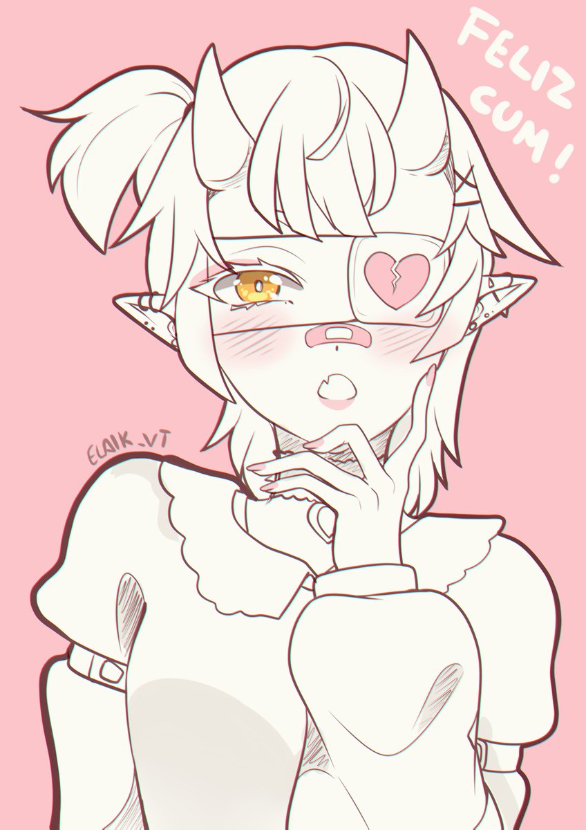 Elaik_VT's tweet photo. Sketchito para @KyahriVT que hoy es su cumplesito 💗💗💗💗 Estamos en el mes de los cumpleaños y se nota 🤣
________
#ObakeyART #Oni #VTuberUprising #Vtuber https://t.co/1dNVSoccoe