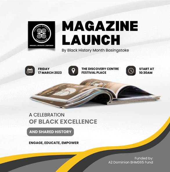 StevieSovereign's tweet photo. This Friday (17th March) 10:30am @ The Discovery Centre, Festival Place Basingstoke - Black History Month Magazine Launch🙌 https://t.co/3nRGXCXPTW