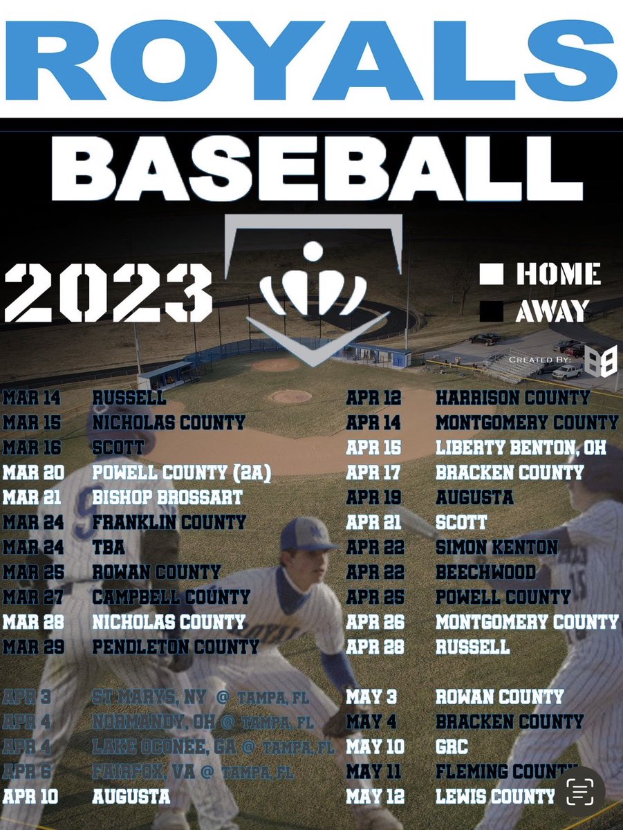Mason County Royals Baseball schedule