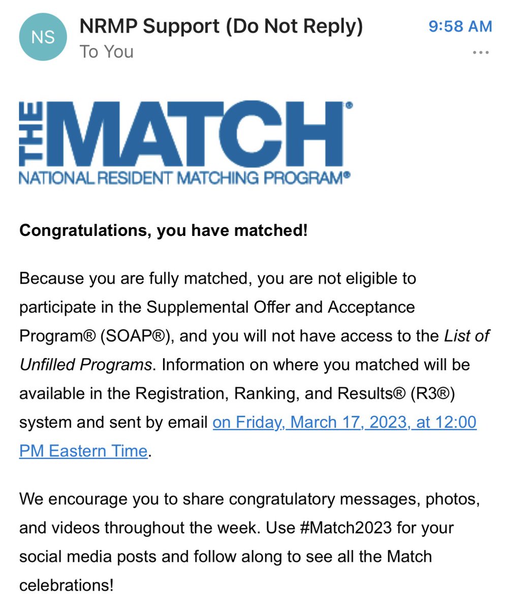 I’M GOING TO BE AN ORTHOPAEDIC SURGEON!! TO GOD BE THE GLORY!! I can’t explain this feeling right now and I’m honestly still in so much shock 😭🙏🏾 Looking forward to finding out which great team I get to be a part of on Friday! #Match2023 #MedTwitter #OrthoTwitter #OrthoMatch