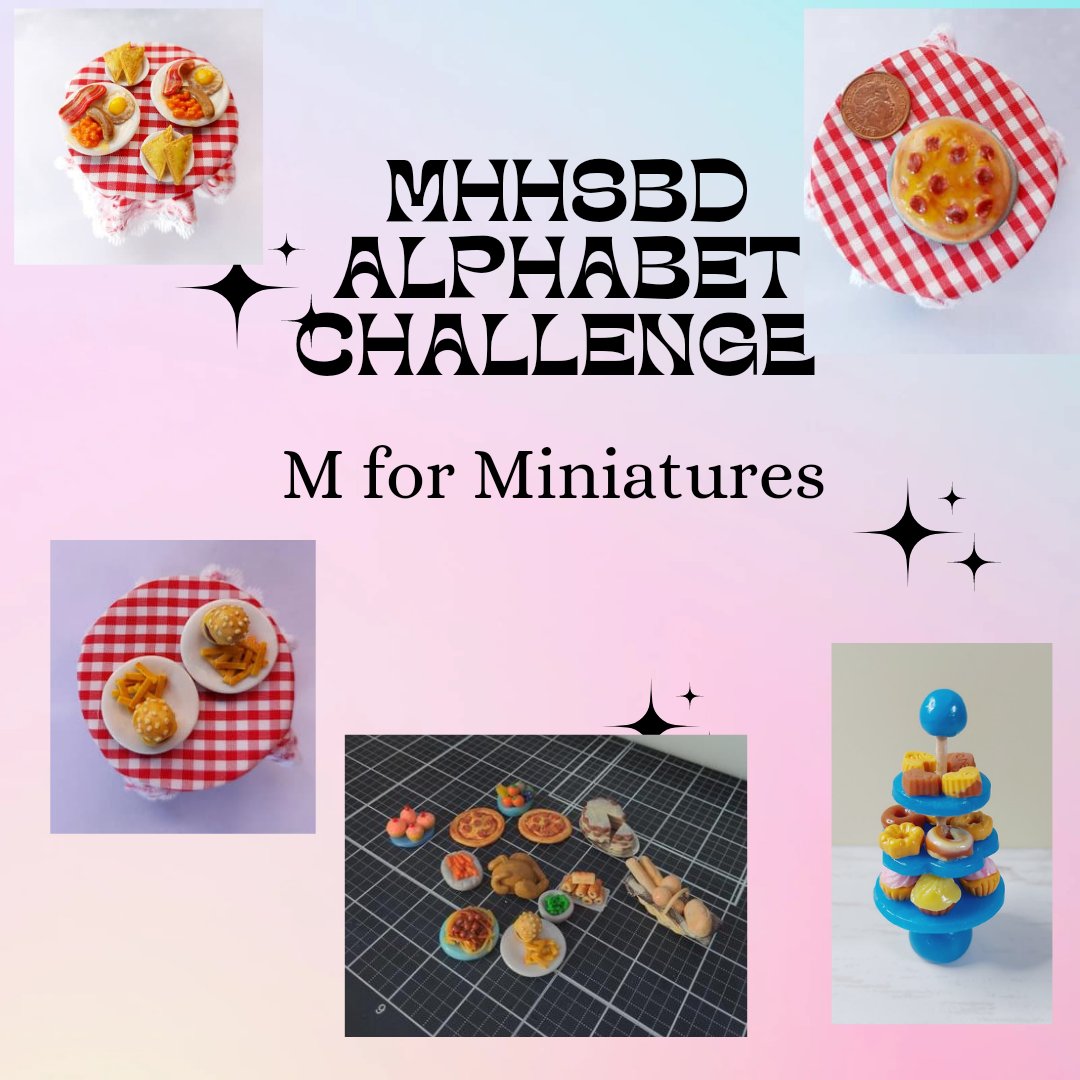 Today's letter for the #MHHSBD #AlphabetChallenge is M. I have picked Miniatures. Here are a few of the miniatures I've made all from polymer clay. #CraftBizParty #thecraftersuk #miniatures