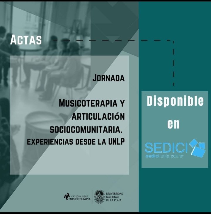 clm_unlp's tweet photo. ¡Ya están disponibles las actas!
Músicoterapia y articulación Socio- comunitaria. Experiencias desde la UNLP.

https://t.co/xahbuv3kpe https://t.co/k7RP6pdkYB