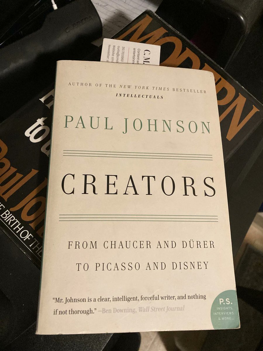 CrocodileReads's tweet photo. "Assuming you can paddle, reading Paul Johnson head-on is a bit like shooting rapids—thrilling, intimidating, and all forward momentum. 

There’s no testing the water, getting feet and ankles warm first."

#history, #pauljohnson, #heavyreading

https://t.co/NdN5Vp3ZyZ https://t.co/JC4jSYqnRa