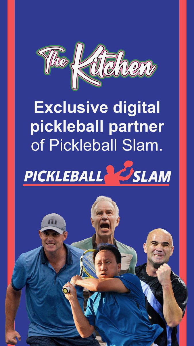 Very proud to announce that The Kitchen is the exclusive digital pickleball partner of @pickleballslam featuring @AndreAgassi, @JohnMcEnroe, @andyroddick, and @MichaelChang89!

Get your tickets today!

thepickleballslam.com