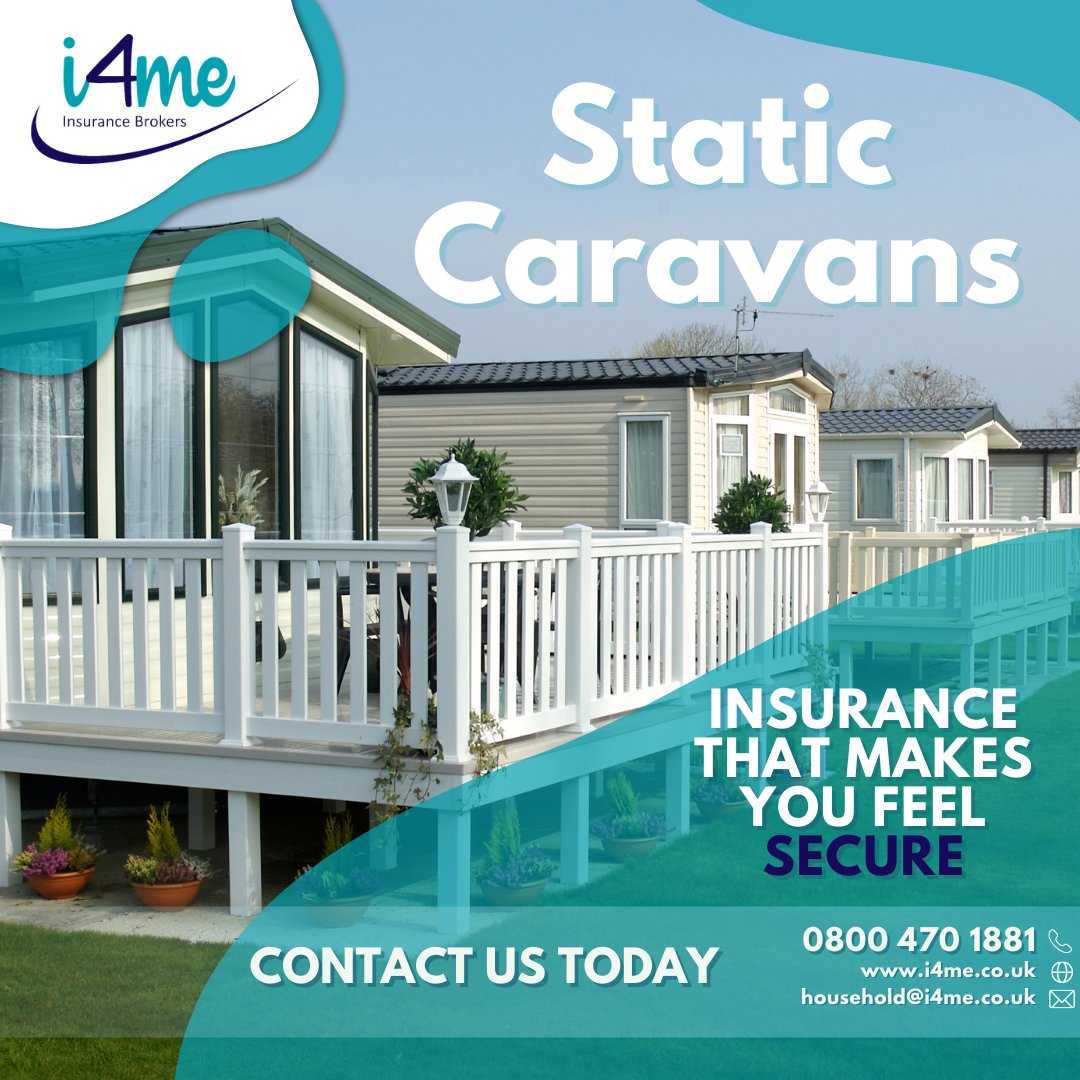 If you're looking to cover a static caravan, a standard buildings policy won't apply - We can arrange specialist insurance for them. Give us a call or visit our website if you'd like to find out more.

i4me.co.uk

#caravan #staticcaravan #insurance