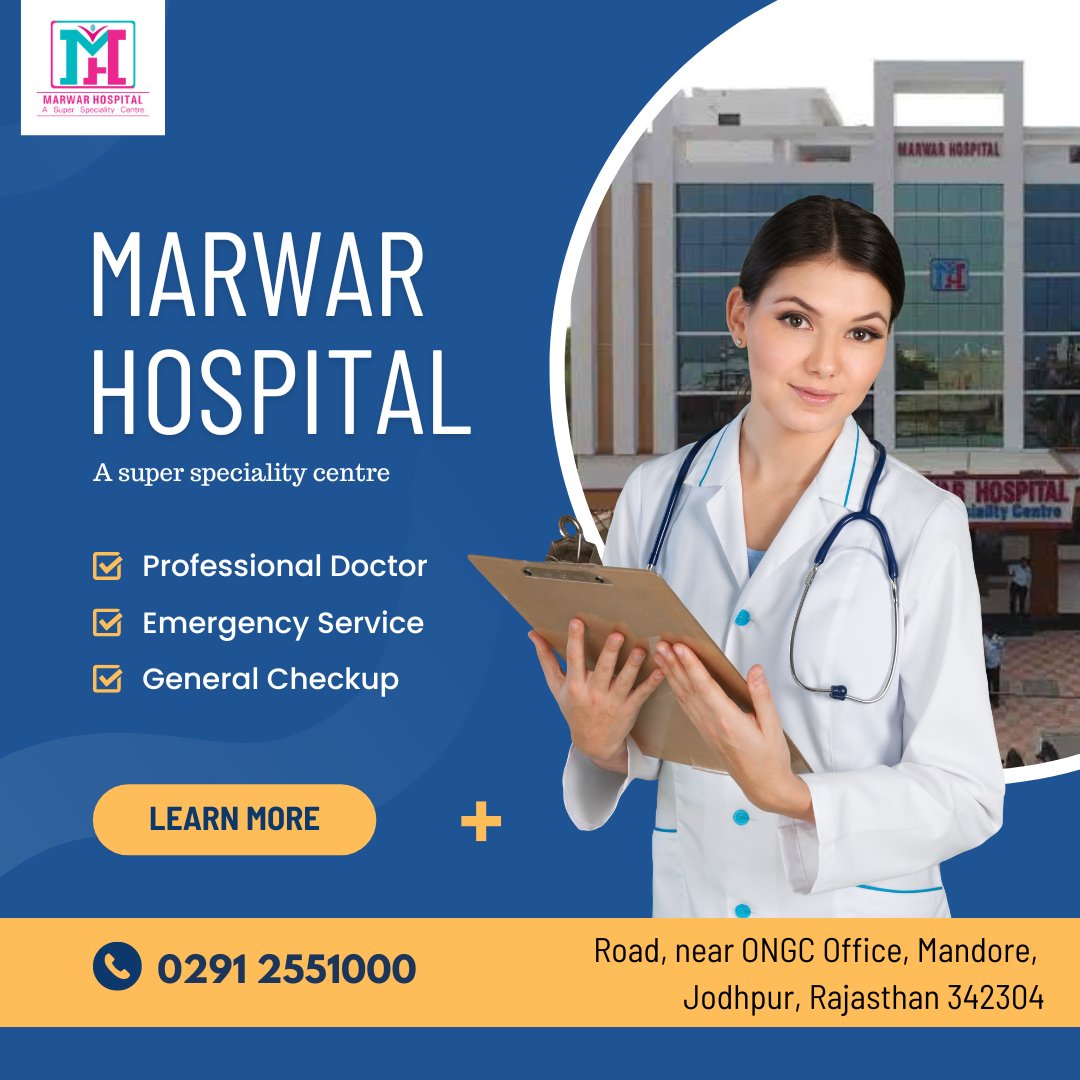 MarwarHospital's tweet photo. Marwar Hospital A super speciality centre ...

Call us to consult now 0291 2551000 

#marwarhospital #marwarhospitaljodhpur #besthopital #hospitalinjodhpur #hospitalinmandore #bestneurologist #bestneurologistinjodhpur #neurologist #marwarhospitalinrajasthan https://t.co/6TgdJ2vxE7