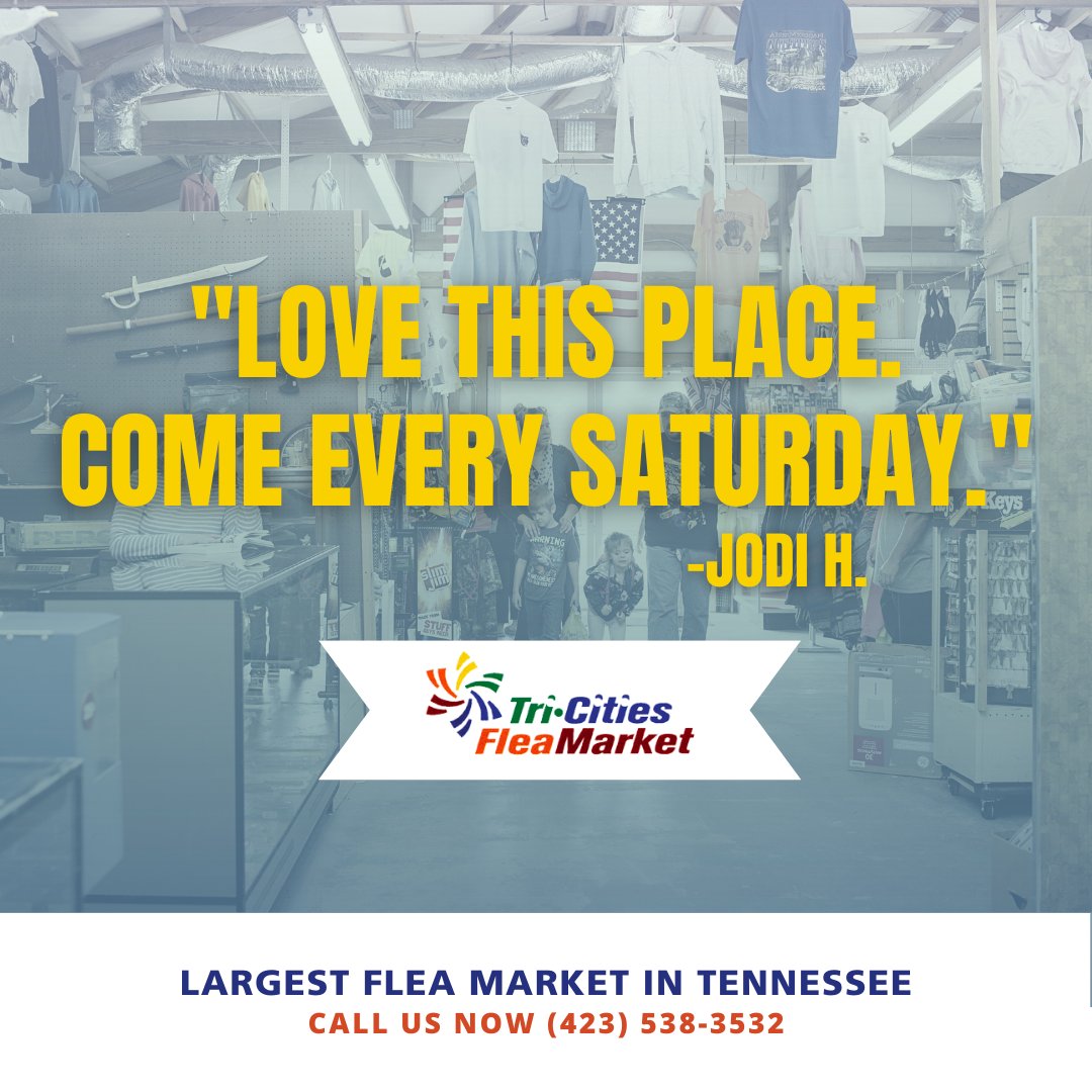 Thanks, Jodi H., for leaving us this 5-star Google review!
 “Love this place. Come every Saturday.” 
#tricitiesfleamarket #localfavorite