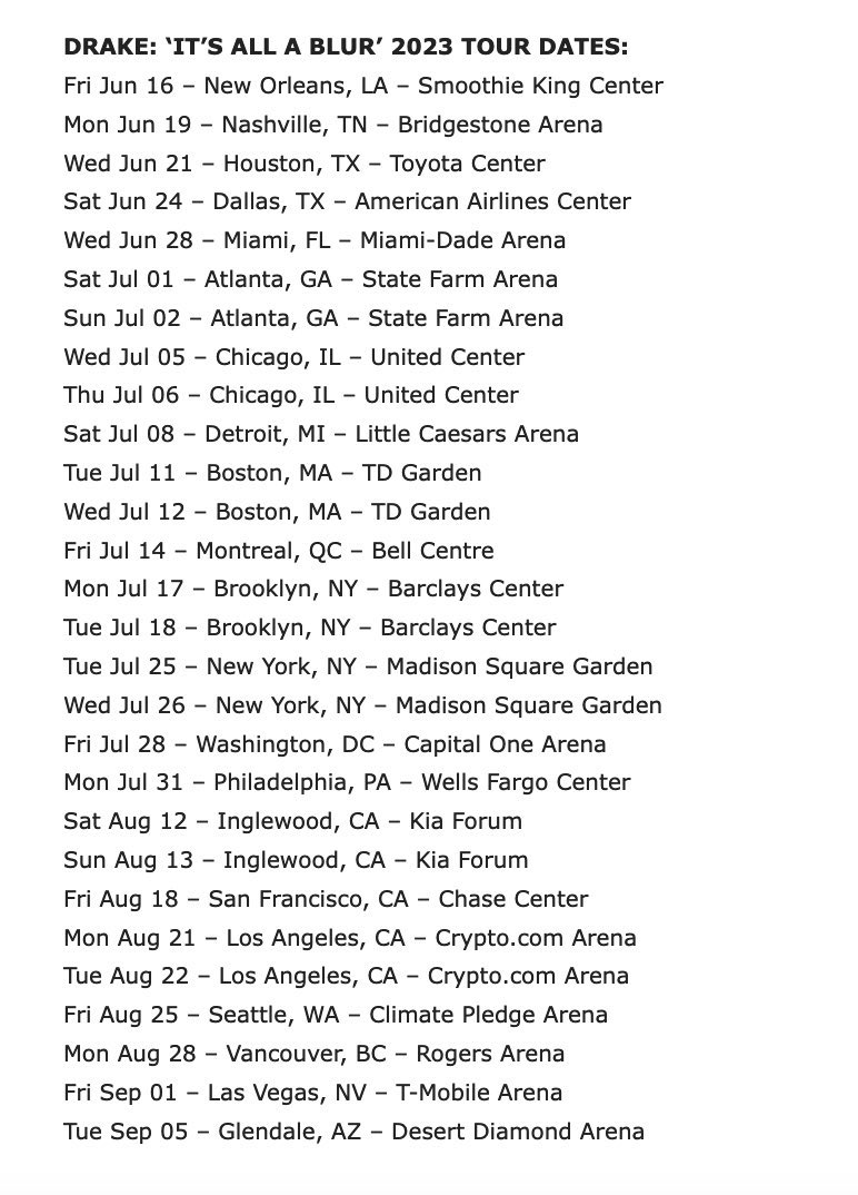 Drake announces joint tour ‘It’s All A Blur Tour’ with 21 Savage