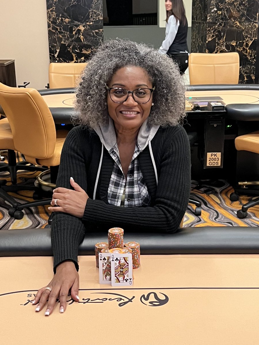 LoAnPer66's tweet image. Took down yesterday’s $200 $10K GTD @PokerRoomRWLV . It was the smallest field they’ve had this past week, but we’ll take it because it’s hard to win tournaments. He had to get there a little late, but my biggest supporter @Rick2964 was there for the win.😘