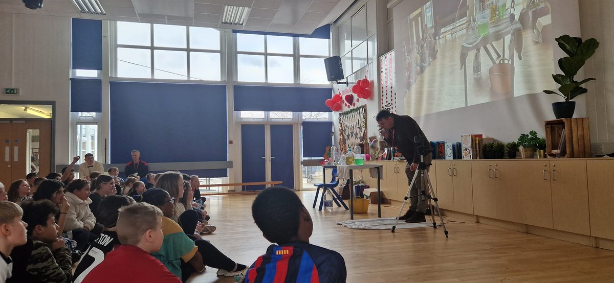 Year 6 loved their workshops with @Jack_Challoner on World Book Day! #educationwithcharacter #powerfulknowledge 💙