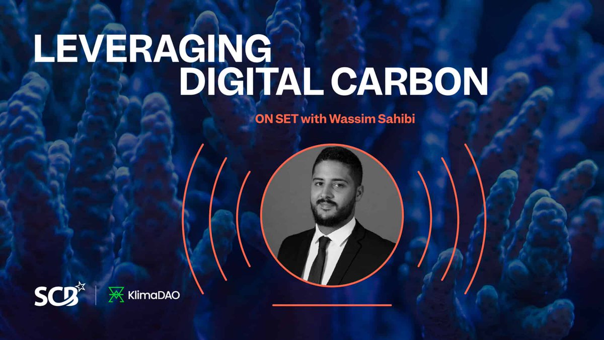 SCB's <a href="/WSHB__/">Wassim S</a> ON SET with <a href="/KlimaDAO/">Klima Protocol</a> 
Leveraging Digital Carbon 
#DCM 🤖🌱
Watch the full recording here: 
 bit.ly/3FkEbpq