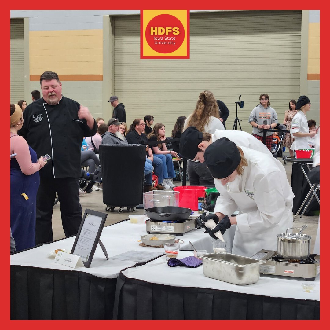 HDFS_iastate's tweet photo. Check out some of our FCEDS students serving as timers during the ProStart culinary competition. The National ProStart Invitational (NPSI) is the country's premier secondary school competition on restaurant management and culinary arts.

#HDFSproud #studentspotlight https://t.co/pwKBcKPaO4