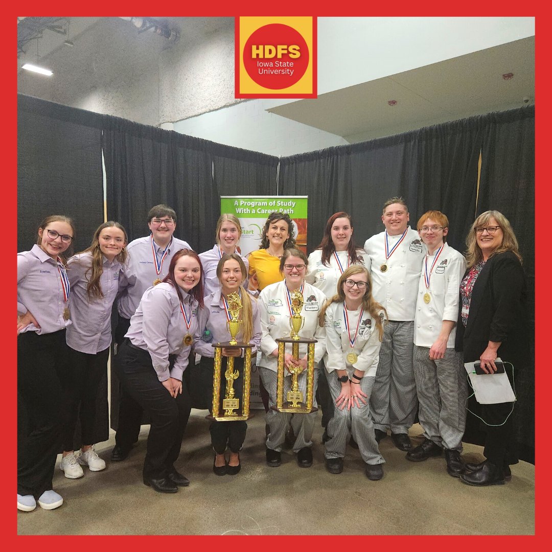 HDFS_iastate's tweet photo. Check out some of our FCEDS students serving as timers during the ProStart culinary competition. The National ProStart Invitational (NPSI) is the country's premier secondary school competition on restaurant management and culinary arts.

#HDFSproud #studentspotlight https://t.co/pwKBcKPaO4