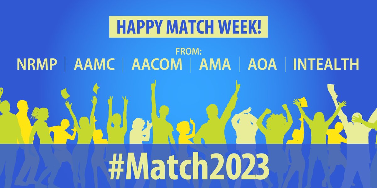 Thousands of osteopathic medical students will take a momentous step forward on their journey toward becoming a DO this week. We celebrate the start of #Match2023 alongside our partners and extend our best wishes to all! 

<a href="/TheNRMP/">NRMP®</a> <a href="/AAMCtoday/">AAMC</a> <a href="/AACOMmunities/">AACOM</a> <a href="/AmerMedicalAssn/">AMA</a>
