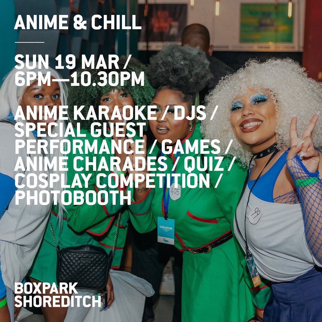 boxpark's tweet photo. JAM PACKED WEEK: 

MON: BIG FAT JAMESON QUIZBOX 
TUE: @Styleandsoundhi 
WED: @upgradeentt  
THU: Post Work Pop Party / @GrooveLDN 
FRI: St Patrick’s Day: House of Jameson @jameson_uk /Hip Hop Karaoke
SAT: @coorsbeer Saturday Sessions
SUN: @AnimeandChillUK 

LINK IN BIO FOR MORE! https://t.co/A7I3JMgtbz