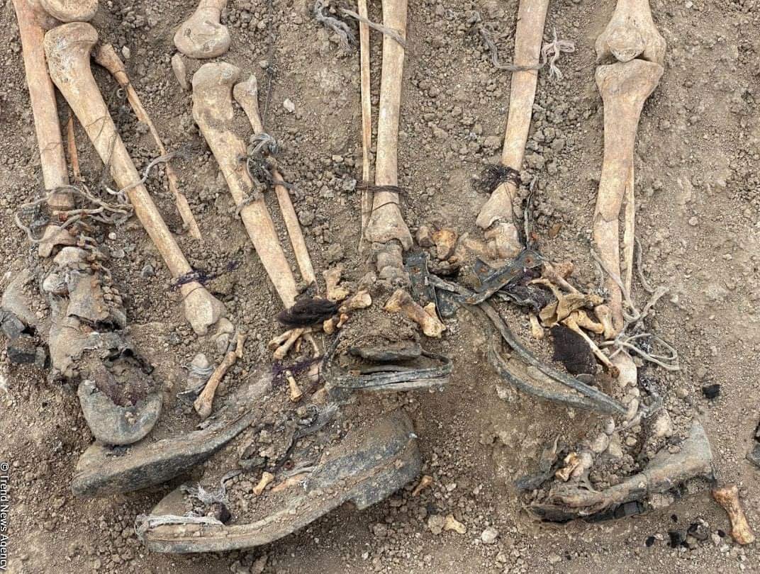 ombudsman_az's tweet photo. Ombudsperson prepared a #report on results of independent on-site #investigation of mass graves discovered in #Edilli village of Khojavand region where #Azerbaijanis captured & taken hostage by #Armenia were buried in an inhuman manner after being subjected to severe tortures. https://t.co/VzZCnUu5Yo