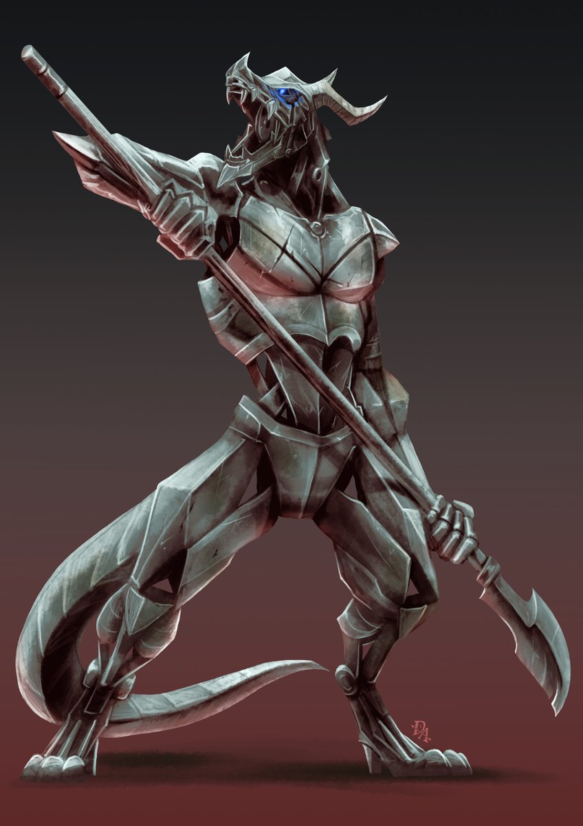 DubiousArtiste's tweet photo. What if Warforge, but Dragon?! #dnd #dndart #dndcommission #dungeonsanddragons #metal #dragon #draconic #glaive #warforge #barbarian #silver #red #black #knight #champion #fighter #commission #commissionsopen #commissionart #originalcharacter #oc #rpg #ttrpg #steel https://t.co/N5OabbpbYx