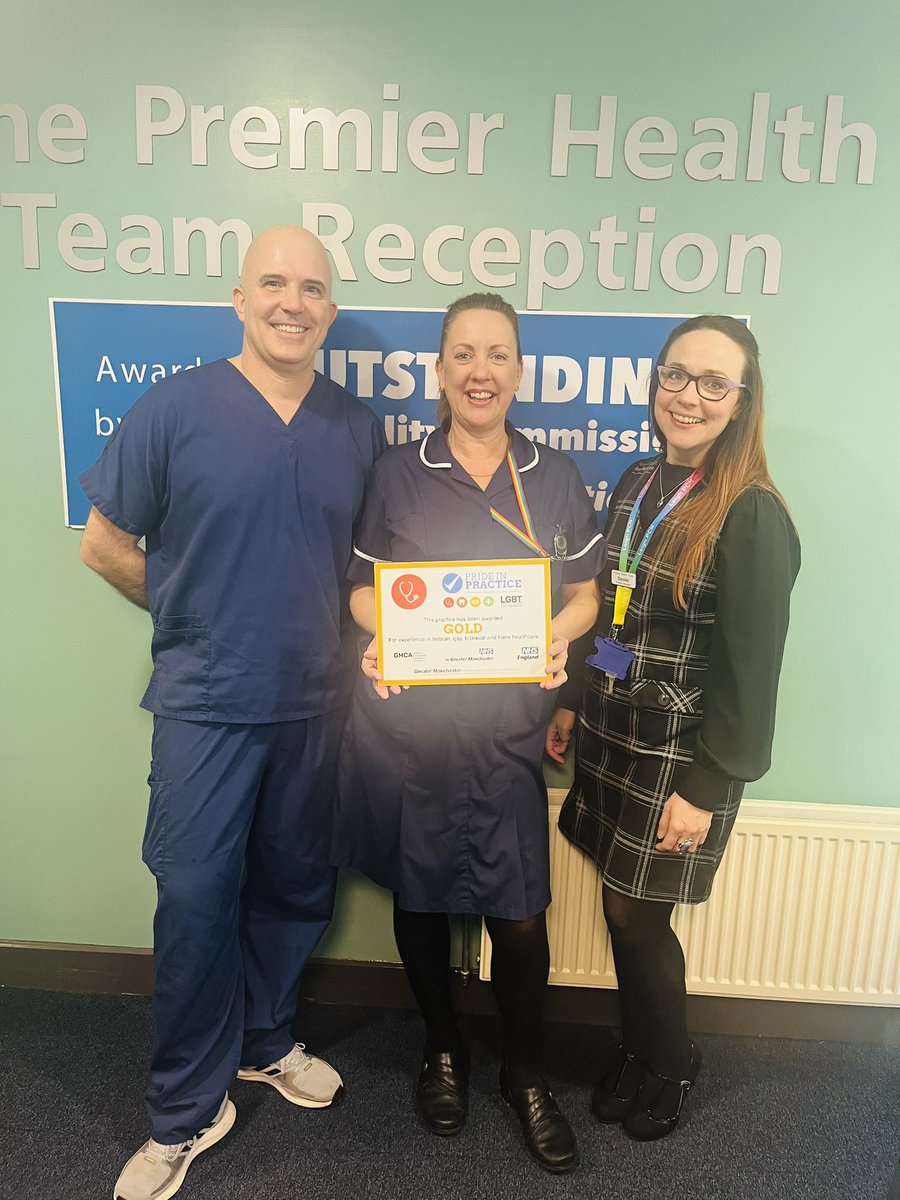 Not been on here for a while as it tends to be full of negative tripe which none of us need at the moment. So here is some joy. My lovely team being awarded GOLD by the GM LGBT foundation for our dedication & support to the community. @LGBTfdn @DrWesTensel #premier #outstanding