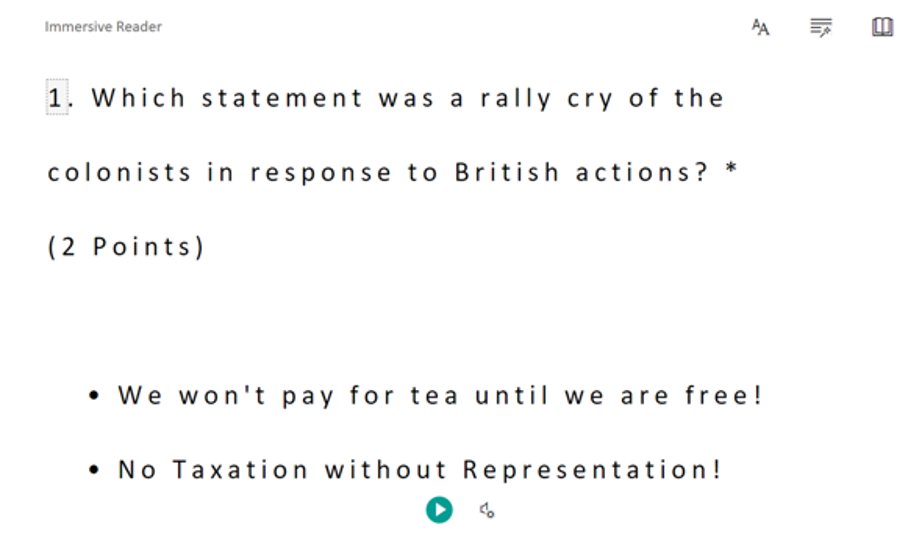 TammyDunbar's tweet image. A3: Differentiation is enhanced through technology: giving a quiz on @MicrosoftTeams using #MicrosoftForms with images, videos, branching and #ImmersiveReader allows many different learning types (including language learners) to shine! @digitalpromise #ReinventTheClassroom