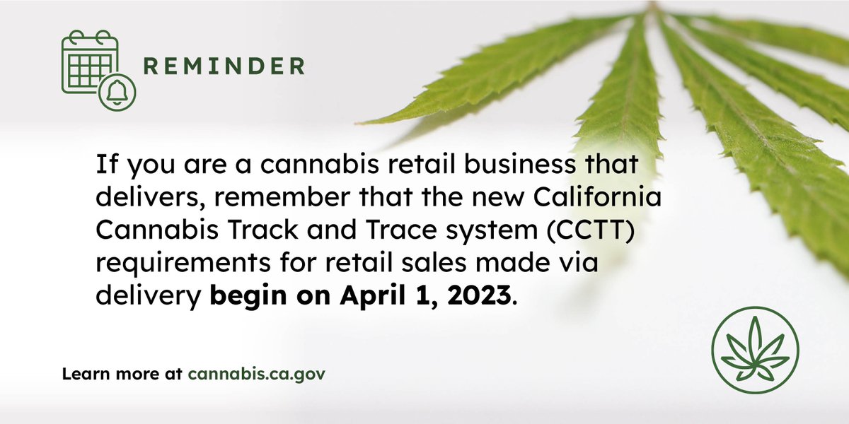 CA Department of Cannabis Control tweet media