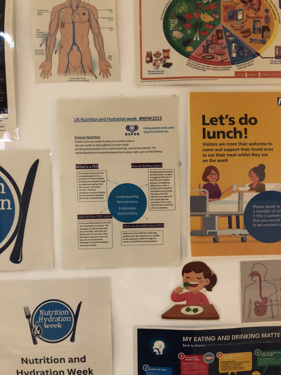 Our student nurse has been getting involved with nutrition and hydration week, helping set up an information board on the ward and creating her own poster 🌟 @NHWeek @NewcastleHosps @nuthdietetics #NHWeek