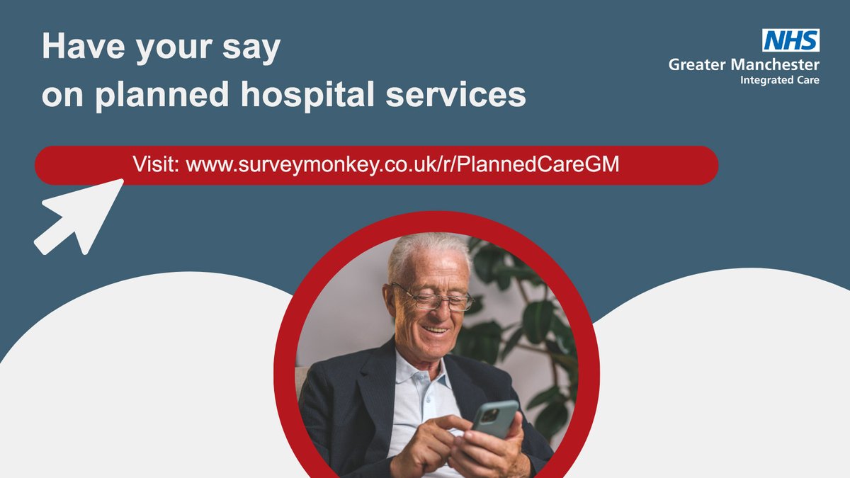 Are you on a hospital waiting list? Tell us about your experience and have your say on how the NHS is going to address waiting list backlogs. For more info visit: gmintegratedcare.org.uk/planned-hospit…