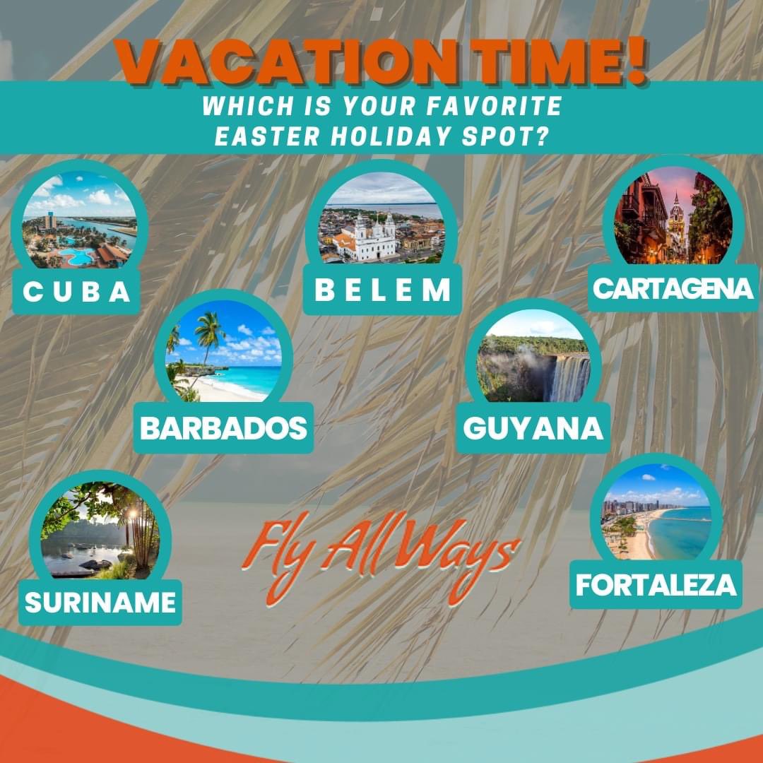 fly_allways's tweet photo. #Brazil #Barbados #Guyana #fortaleza #Cartagena #Suriname https://t.co/Ul6IrsvGph