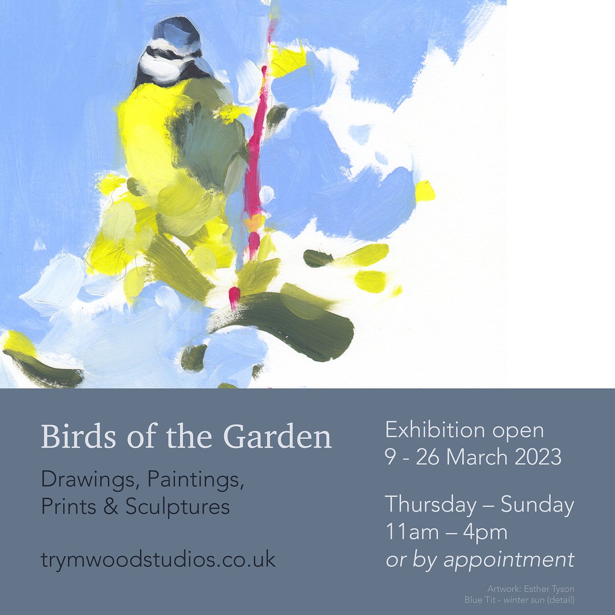Thank you to all who visited the gallery over the weekend to enjoy our current exhibition ‘Birds of the Garden’ 9 - 26th March Thursday - Sunday 11am-4pm. It was lovely to meet you, discuss the wonderful artwork and celebrate the nature on our doorstep.