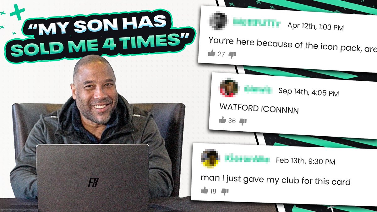 FUTBIN's tweet photo. 🚨 GIVEAWAY 🚨

John Barnes reacts to your FUTBIN Comments in our latest Icon interview! Watch the full video below.

For a chance to win:
🟢 12,000 FIFA Points
📝 A Signed John Barnes FUT Card

Retweet 🔁 &amp; Follow ✅ @FUTBIN to enter.

Winner announced on 17th March, good luck! https://t.co/uU9TU9FkE2